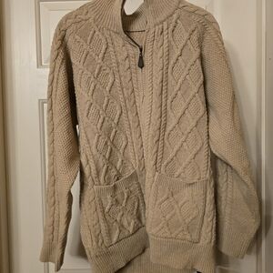 Cozy Cable Knit Cardigan - Cream
